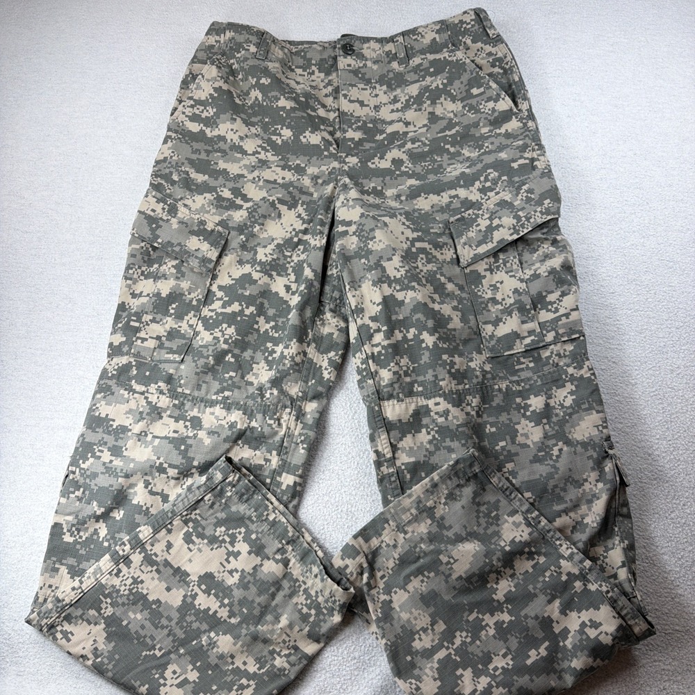 Digital Camo Ripstop Cargo Military Pants Mens medium long Tactical adjustable